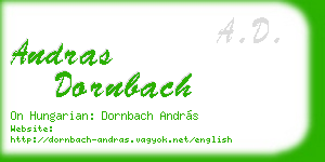 andras dornbach business card